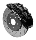 Wilwood 14-19 Chevrolet Corvette SX6R Front Brake Kit 14in SRP Slotted/Drilled Black - w/ Lines