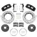 Wilwood 14-19 Chevrolet Corvette SX6R Front Brake Kit 14in SRP Slotted/Drilled Black - w/ Lines