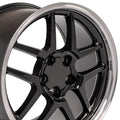 CV04 Gloss Black Machined Lip Wheel Set