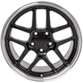 CV04 Gloss Black Machined Lip Wheel Set