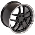 CV04 Gloss Black Machined Lip Wheel Set