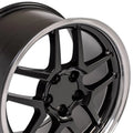 CV04 Gloss Black Machined Lip Wheel Set