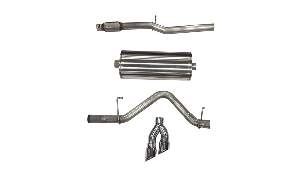 3.0-inch Cat-Back Exhaust System, Single Side Exit w/ Twin 4.0-inch Tips