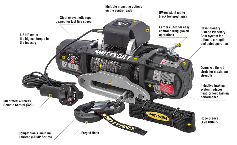 X2O-12 Gen2 12000 lb Winch