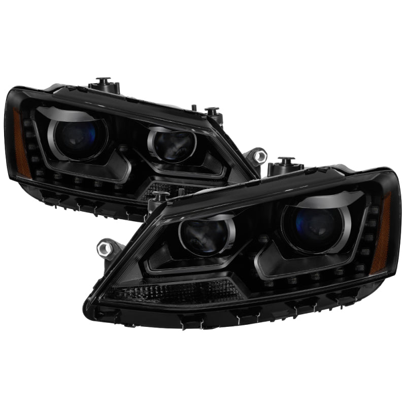 XTune DRL Projector Headlights, Black Smoked