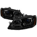 XTune DRL Projector Headlights, Black Smoked