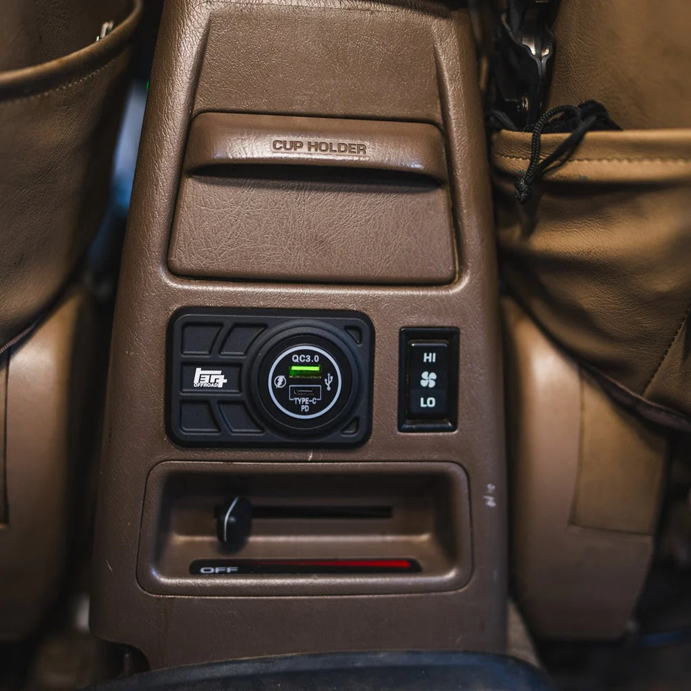 Center Console Power Panel, Billet Aluminum