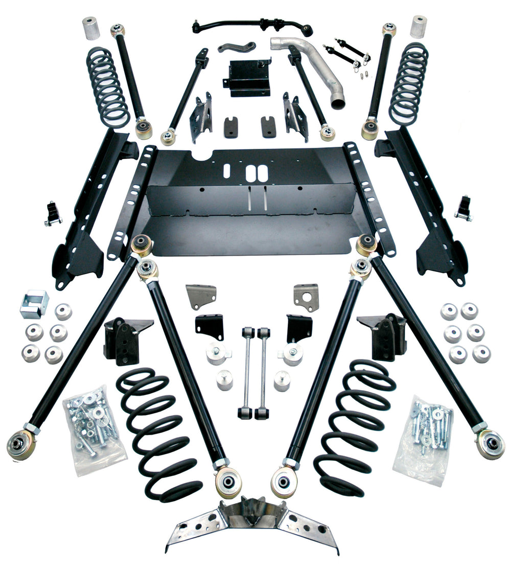 TeraFlex TJ SWB: 4 Pro LCG Long Arm Suspension System - No Shocks-1449474