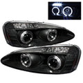 LED Projector Headlights w/ Halo Rings, Black