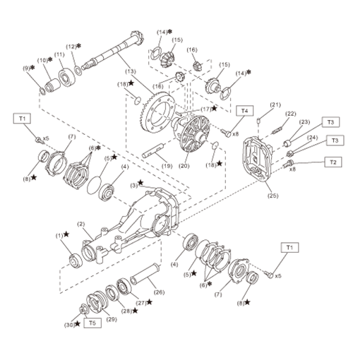 Rear Differential Assembly 3.545:1 LSD