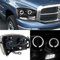 Black CCFL Halo Projector LED Headlights