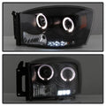Black CCFL Halo Projector LED Headlights