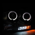 Black CCFL Halo Projector LED Headlights