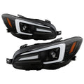 Projector Headlights Black Halogen