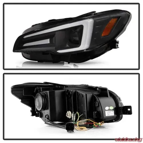 Projector Headlights Black Halogen