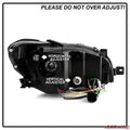 Projector Headlights Black Halogen