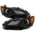 Projector Headlights with LED Light Bar