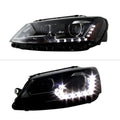 XTune DRL Projector Headlights, Black Smoked