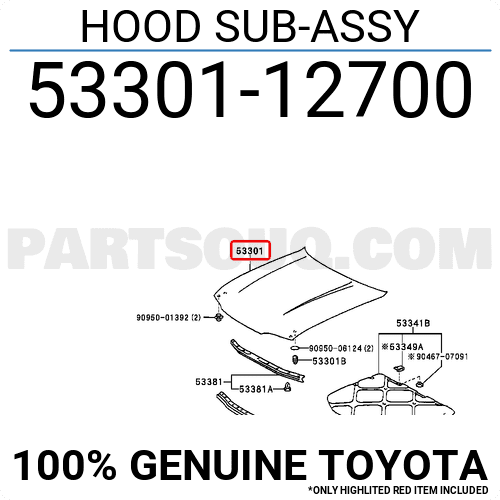 OEM Hood Sub-Assembly