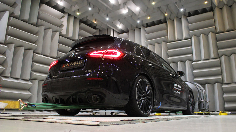 Remus 2019 Mercedes A35 AMG Hatchback 2.0L Turbo (w/GPF) Axle Back Exhaust w/Carbon Tail Pipe Set