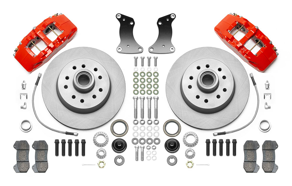 Wilwood Dynapro 6 Front Hub Kit 11.86in 51-59 Chevrolet 1500 1/2 Ton - Red