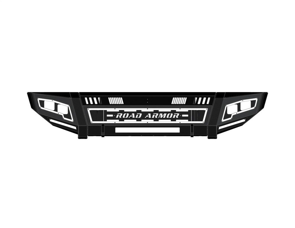 Road Armor 17-22 Ford F-250 iD FR Bumper Full Kit/Standard End Pod/X2 Cube/Acc Light/Ring-Raw Steel