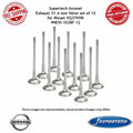 Supertech Nissan VQ37VHR Inconel Exhaust Valve - +1mm Oversize - Set of 12