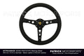 Momo Prototipo Steering Wheel 350 mm - Black Leather/Wht Stitch/Black Spokes