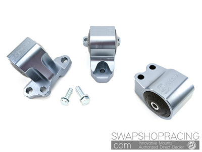 Innovative 92-95 Civic B/D Series Silver Aluminum Mounts 95A Bushings (3 Bolt)