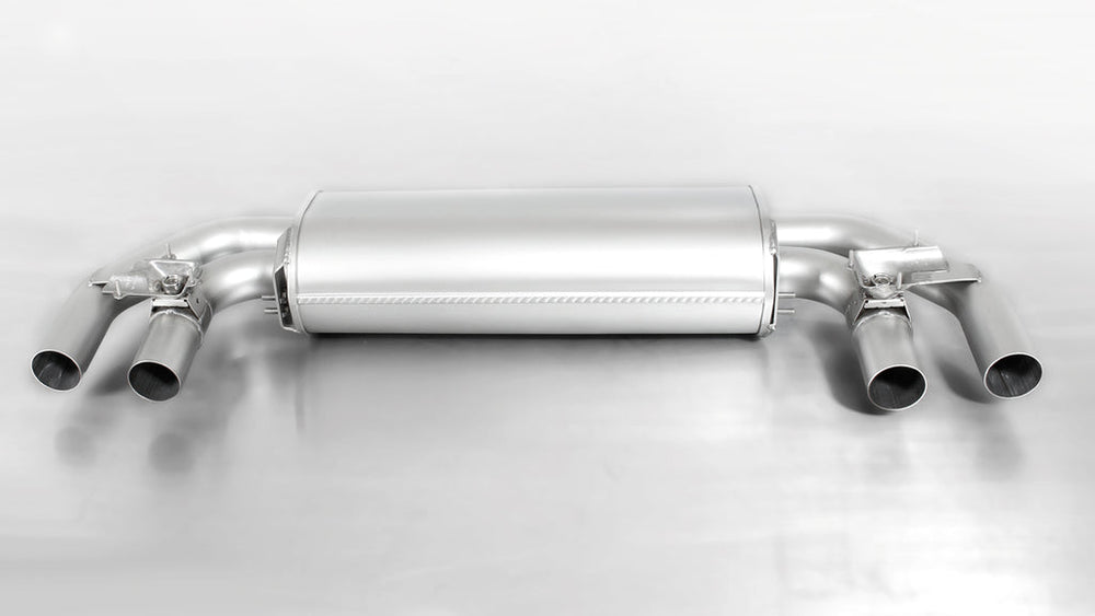Remus 2014 Volkswagen Golf R Mk VII Axle Back Exhaust w/Front Silencer/Black Chrome Tail Pipe Set