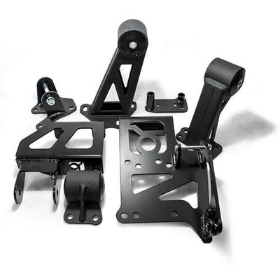 Innovative 94-01 Integra J-Series Black Steel Mounts 75A Bushings (w/ Alt. Relocation Bracket)