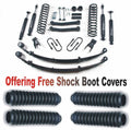 84-01 Jeep Cherokee XJ 4.5 Inch Lift Kit With Rear Springs-Chrysler 8.25 Nitro Shocks Zone Offroad