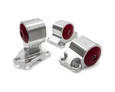 Innovative 92-95 Civic B/D Series Black Aluminum Mounts Solid Bushings (Auto to Manual Hydro 2 Bolt)