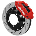 Wilwood Narrow Superlite 4R Front Hat Kit 14.00in Drill Red 76-77 Ford Bronco Dana 44 w/Lines