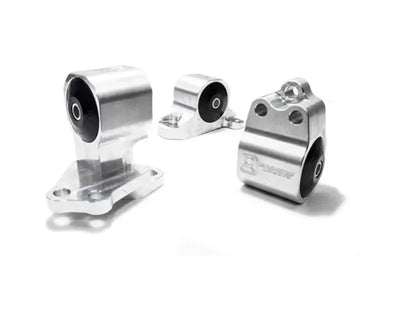 Innovative 92-95 Civic B/D Series Black Aluminum Mounts Solid Bushings (Auto to Manual Hydro 3 Bolt)