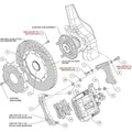 Wilwood Combination Parking Brake Rear Kit 11.00in Drilled Red Civic / Integra Drum 2.71 Hub Offset