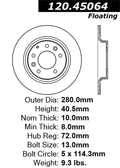 StopTech 06-10 Ford Fusion / 06-10 Mazda Miata MX-5 / 03-09 Mazda 6 Drilled Left Rear Rotor