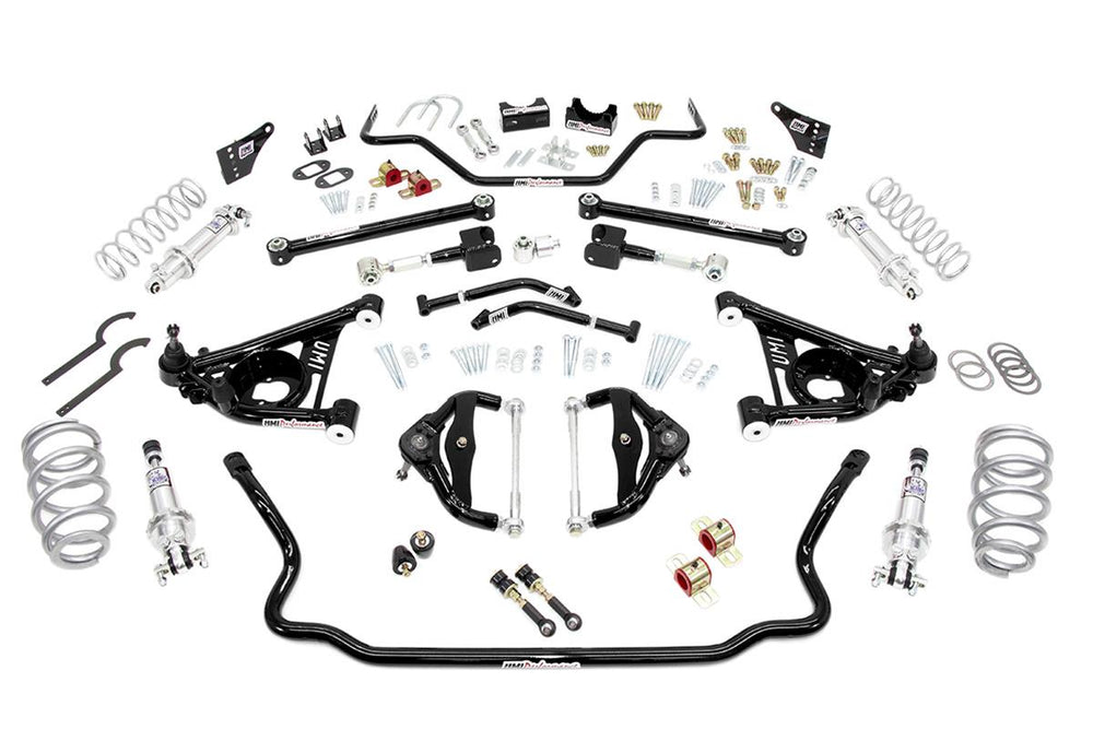 UMI Performance 78-88 GM G-Body Handling Kit Stage 4 550lb Springs 1in Drop - Black