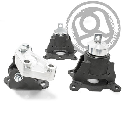 Innovative 90-93 Integra B-Series Black Steel Mounts 60A Bushings (Auto to Manual Cable)