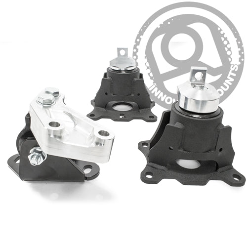 Innovative 90-93 Integra B-Series Black Steel Mounts 60A Bushings (Auto to Manual Cable)