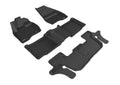 3D MAXpider 2015-2016 Ford Explorer Kagu 1st & 2nd & 3rd Row Floormats - Black