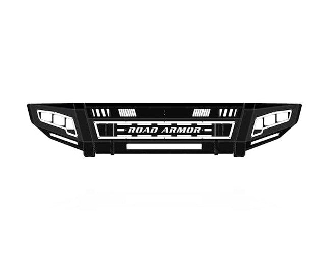 Road Armor 17-20 Ford F-250 iD Front Bumper w/Shackle/End Pods/X3 Cube/Accent Lights/Ring - Raw