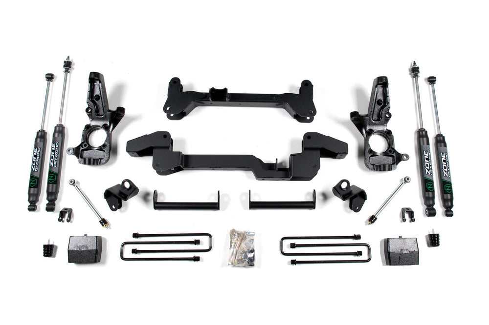 01-10 Silverado/Sierra 2500/3500 HD 6 Inch Lift Kit With Nitro Shocks Zone Offroad
