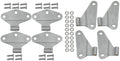 Kentrol 07-18 Jeep Wrangler JK Body Door Hinge Set 8 Pieces 4 Door Bare Grey