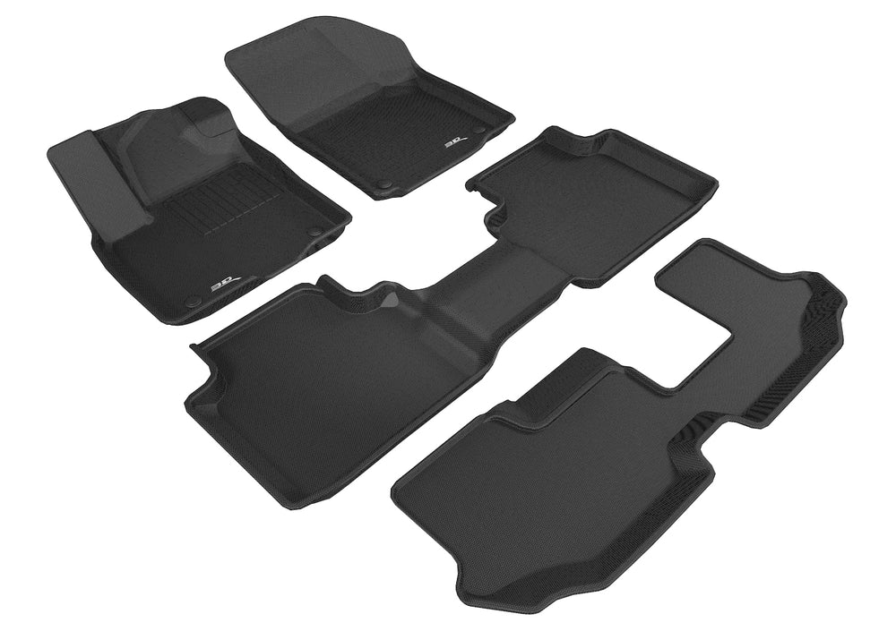 3D MAXpider 2018-2019 Volkswagen Atlas Kagu 1st & 2nd & 3rd Row Floormats - Black