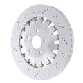 SHW 18-21 Audi TT Quattro 2.0L Front Drilled-Dimpled Lightweight Brake Rotor (8S0615301L)