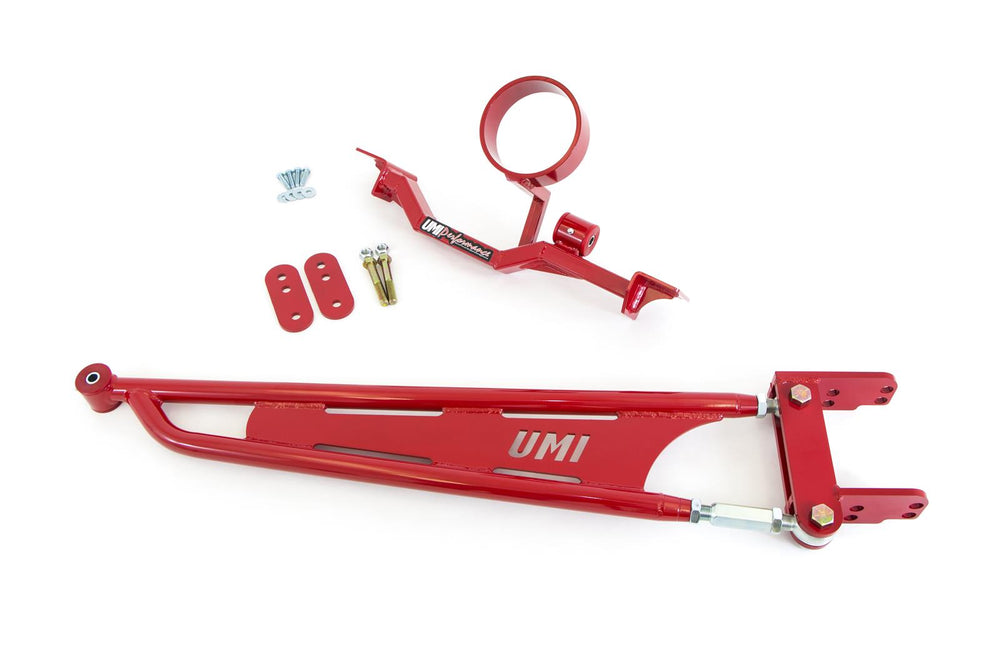UMI Performance 93-02 GM F-Body Tunnel Mounted Trq. Arm- LT Headers w/ Loop- CrMo - Red