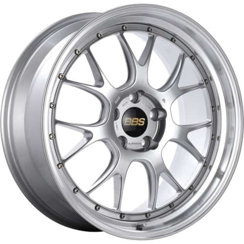 BBS LM-R 19x10 5x120 ET20 Diamond Silver Center Diamond Cut Lip Wheel -82mm PFS/Clip Required