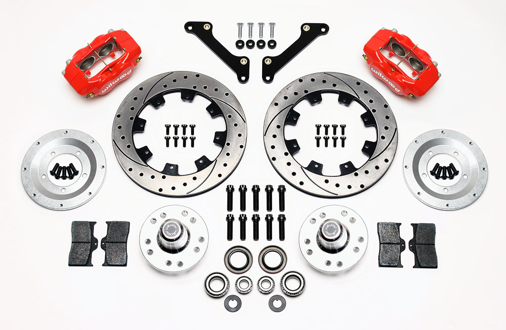 Wilwood Forged Dynalite Front Kit 12.19in Drilled Red 79-81 Camaro