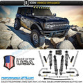 2021-2023 Ford Bronco Sasquatch 2-3 Inch Lift Stage 8 Suspension System Billet Icon Vehicle Dynamics
